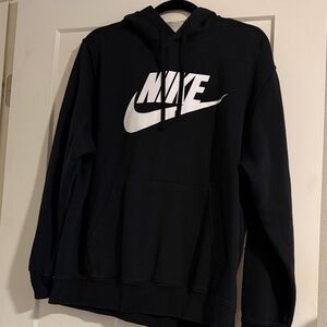 Nike  Black and White Logo Hoodie